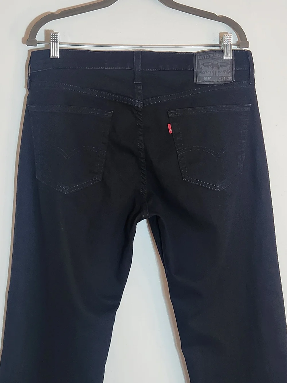 Levi's 559 Relaxed Straight Fit Black Jeans Size 34 x 30
